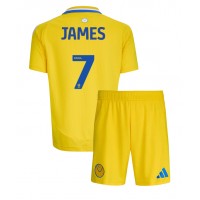 Leeds United Daniel James #7 Vieras Peliasu Lasten 2024-25 Lyhythihainen (+ Lyhyet housut)